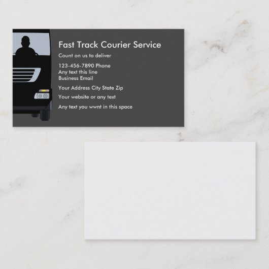 Koerierdienst Zakelijke acards Visitekaartje (Voorkant / Achterkant)