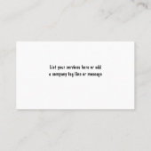 Koeriersbezorging Visitekaartjes (Achterkant)