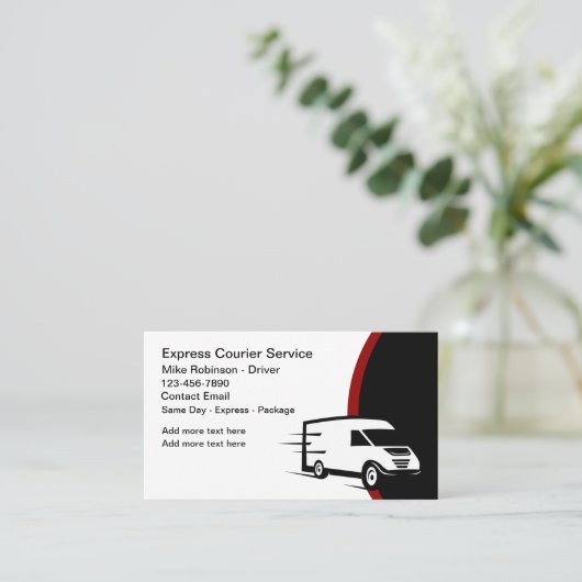 koeriersdienst met expresse-service op dezelfde da visitekaartje (Staand voorkant)