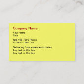 Koeriersdienst Visitekaartjes (Achterkant)