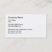 Koeriersdienst Visitekaartjes (Achterkant)