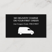 koeriersdienst voor de levering van levensmiddelen kortingskaartje (Achterkant)