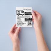 Koeriersvrachtwagen Logo, de Koeriersdienst Advert Flyer (Hand)