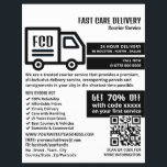 Koeriersvrachtwagen Logo, de Koeriersdienst Advert Flyer<br><div class="desc">Koeriersvrachtwagen Logo,  Koeriersdienst Adverteren Flyer door de Visitekaartje Store.</div>