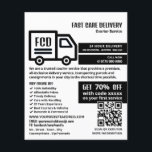 Koeriersvrachtwagen Logo, de Koeriersdienst Advert Flyer<br><div class="desc">Koeriersvrachtwagen Logo,  Koeriersdienst Adverteren Flyer door de Visitekaartje Store.</div>
