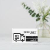 Koeriersvrachtwagen Logo, de Koeriersdienst Visitekaartje (Staand voorkant)