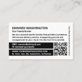 Koeriersvrachtwagen Logo, de Koeriersdienst Visitekaartje (Achterkant)