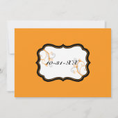 Koerli-Q Ivory B (Oranje) huwelijksuitnodiging Kaart (Achterkant)