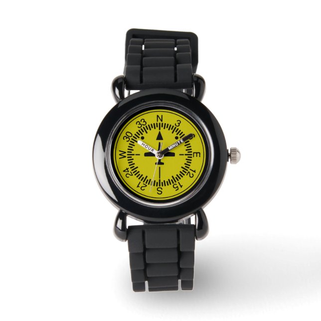 koersindicator pilot aviation geek horloge (Voorkant)