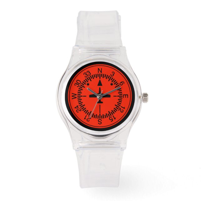 koersindicator pilot aviation geek horloge (Voorkant)