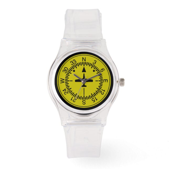 koersindicator pilot aviation geek horloge (Voorkant)