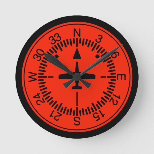 koersindicator pilot aviation geek ronde klok (Voorkant)