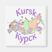 Koersk Rusland kaart Magneet (Voorkant)