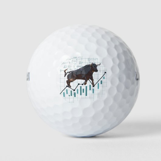 Koersstijging op de aandelenmarkt golfballen (Voorkant)