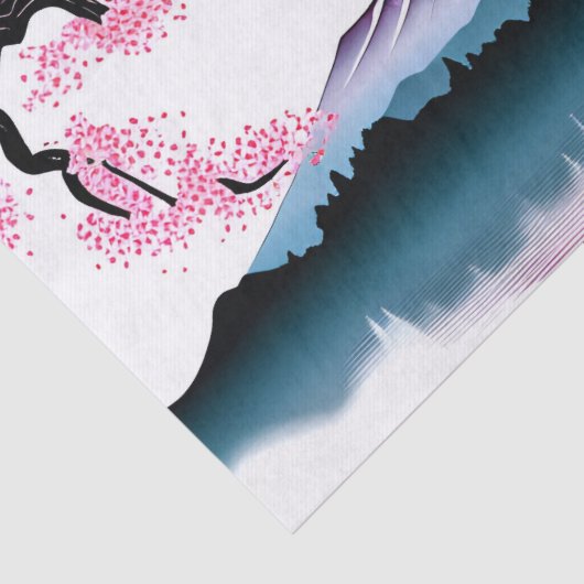 Koesbloesems en bergen ontkoppelen tissuepapier (Detail)