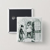 Koesjesbrood peel vierkante button 5,1 cm (Voorkant /achterkant)