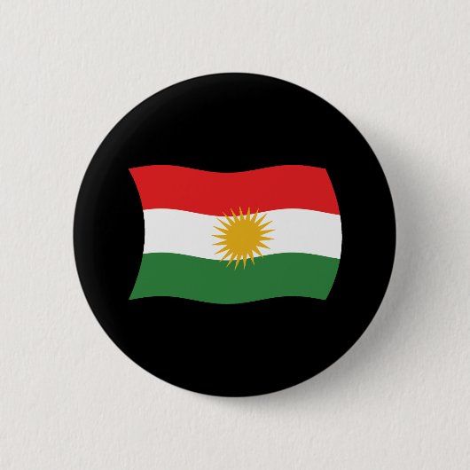 Koesjistan Vlag Knop Ronde Button 5,7 Cm (Voorkant)