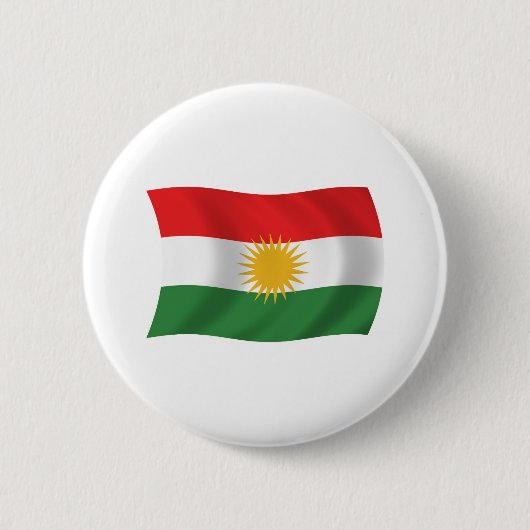 Koesjistan Vlag Knop Ronde Button 5,7 Cm (Voorkant)