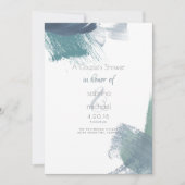 Koesschoenen | Moderne Blauwgroen borstels Kaart (Voorkant)