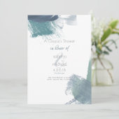 Koesschoenen | Moderne Blauwgroen borstels Kaart (Staand voorkant)