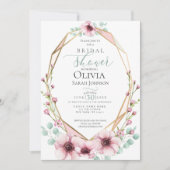 Koesschoenen | Roze annemonen en olie Kaart (Voorkant)