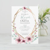 Koesschoenen | Roze annemonen en olie Kaart (Staand voorkant)