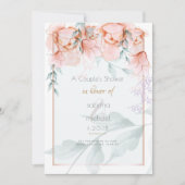 Koesschoenen | Trendy Coral Aquarelle Peonies Kaart (Voorkant)