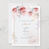 Koesschoenen | Trendy Coral Aquarelle Peonies Kaart (Voorkant)