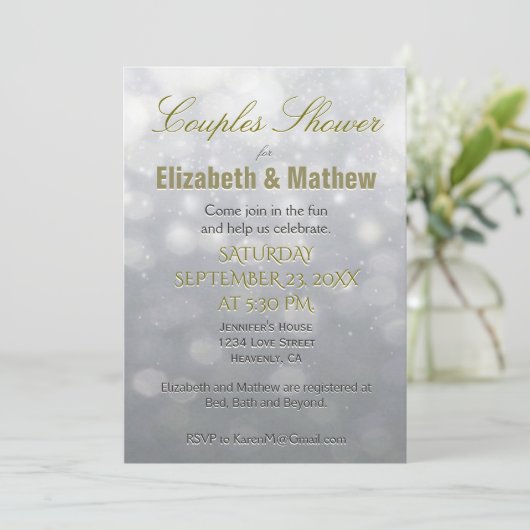 Koesschoenen | Zilver en goud Kaart (Staand voorkant)