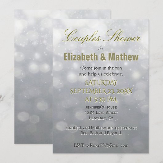 Koesschoenen | Zilver en goud Kaart (Voorkant / Achterkant)