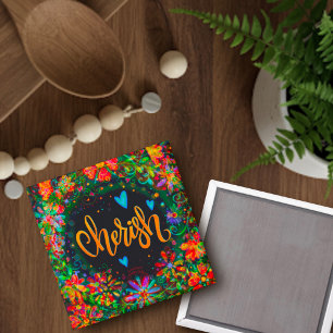 Koester  Bloemen Trendy Inspirerend Plezier Magneet