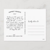 Koester de geschenken, boog, 4 foto collage gelukk feestdagenkaart (Achterkant)