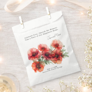 Koester de Herinnering Scarlet Petal Serenade Bedankzakje
