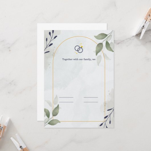 Koester de momenten, vier de liefde. kaart (Voorkant / Achterkant in situ)