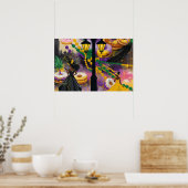 Koester de nacht - Mardi Gras Beïnvloed Design Poster (Keuken)