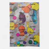 Koester een speelse en kleurrijke tijd! theedoek (Verticaal)