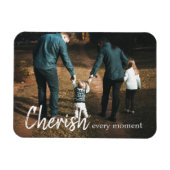 Koester elk moment Quote Family Photo Magneet (Horizontaal)