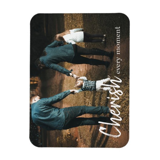 Koester elk moment Quote Family Photo Magneet (Verticaal)