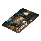 Koester elk moment Quote Family Photo Magneet (Linkerzijde)