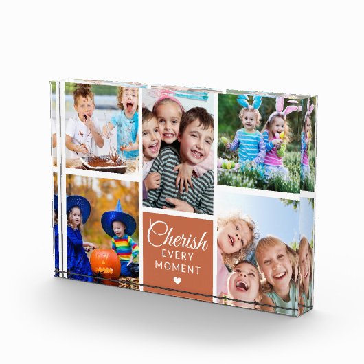 Koester elk moment Terracotta 5 Afbeelding Collage Fotoblokken (Rechts)