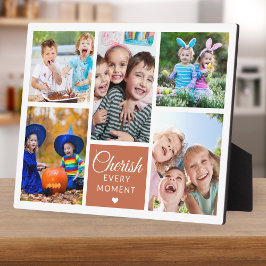 Koester elk moment Terracotta 5 fotocollage Fotoplaat