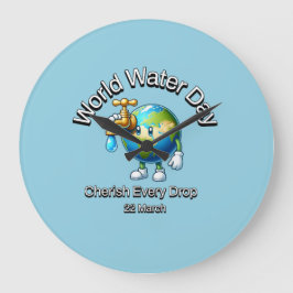 Koester elke druppel. Wereldwaterdag. Grote Klok