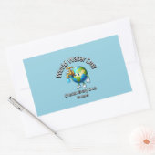 Koester elke druppel. Wereldwaterdag. Rechthoekige Sticker (Envelop)