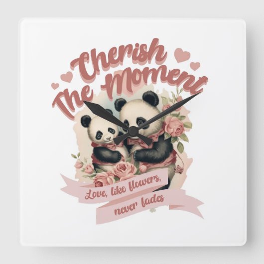 Koester het moment Muur Klok (Voorkant)