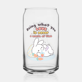 Koester je passies - een gezellige konijnenherinne blikvorm glas