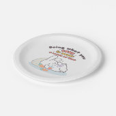 Koester je passies - een gezellige konijnenherinne papieren bordje (Gekanteld)