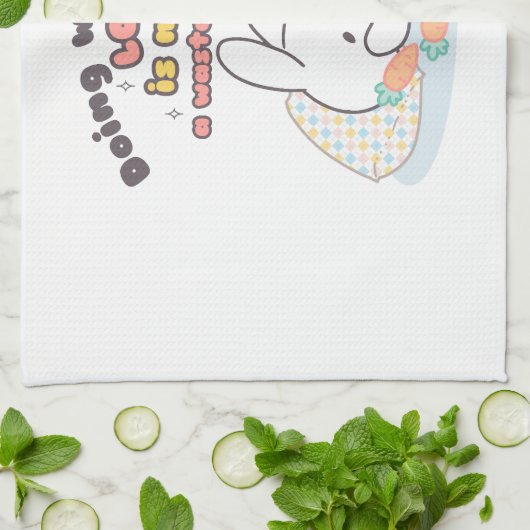 Koester je passies - een gezellige konijnenherinne theedoek (Gevouwen)