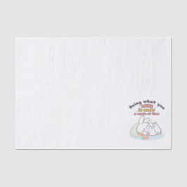 Koester je passies - een gezellige konijnenherinne tissuepapier