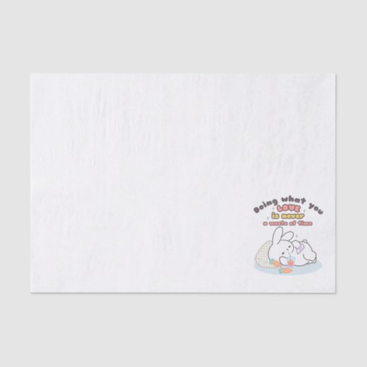 Koester je passies - een gezellige konijnenherinne tissuepapier (Voorkant)