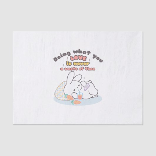 Koester je passies - een gezellige konijnenherinne tissuepapier (Voorkant)